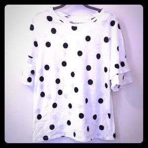 Polka dot Loft top.